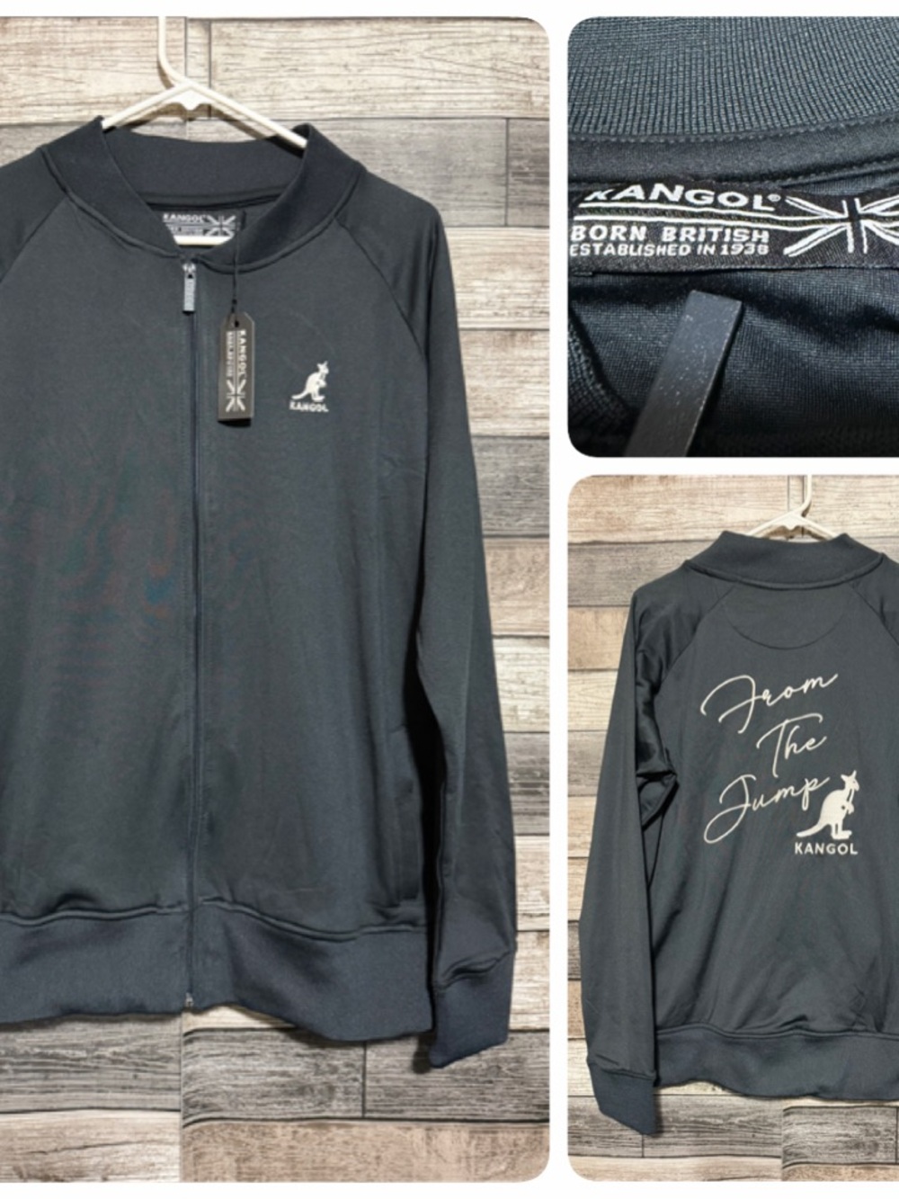 Kangol From The Jump Track Jacket Men’s L Full Zip Embroidered READ